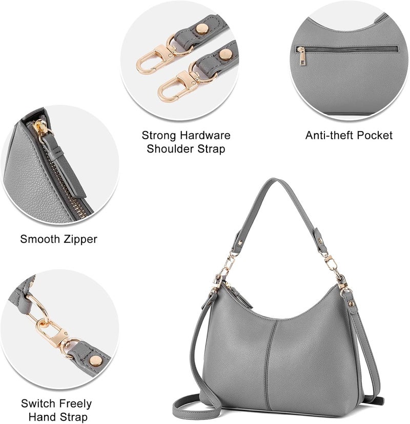 Keyli Small Shoulder Handbags for Women Mini Purse Waterproof Soft Leather Crossbody Bags for Work Shopping Travel - Image 5